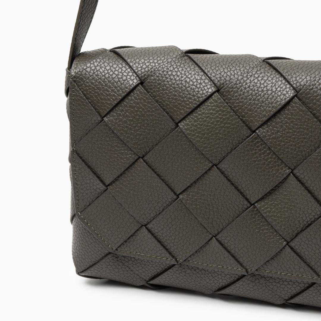 Aria Bolso Cruzado de Cuero Trenzado