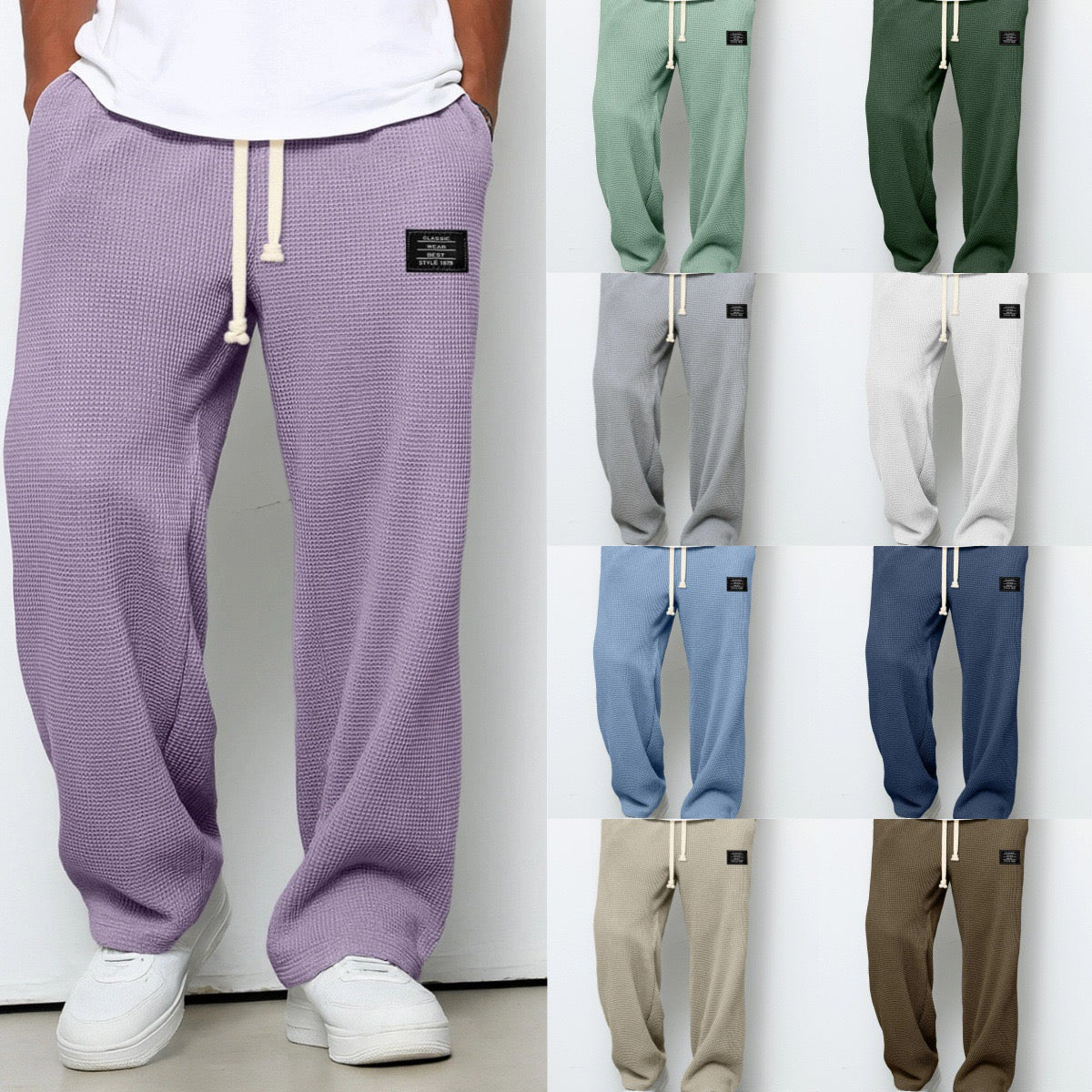 Lorenzo | Pantalones Anchos con Textura Panal