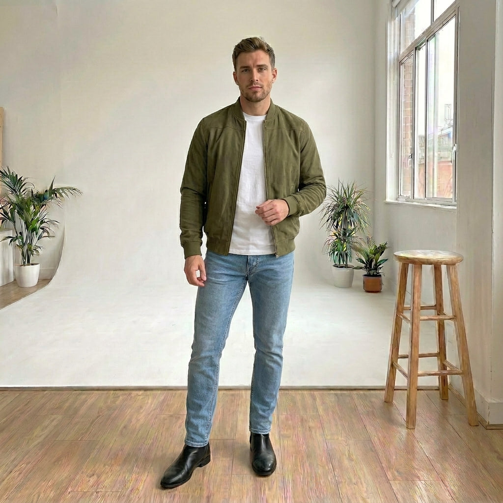 VICTORIO | Chaqueta Suede Signature