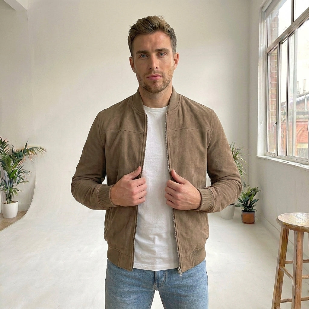 VICTORIO | Chaqueta Suede Signature