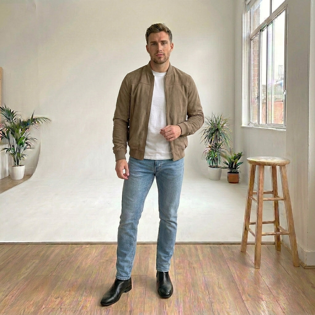 VICTORIO | Chaqueta Suede Signature