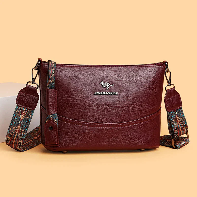 Bolso de hombro de cuero moderno