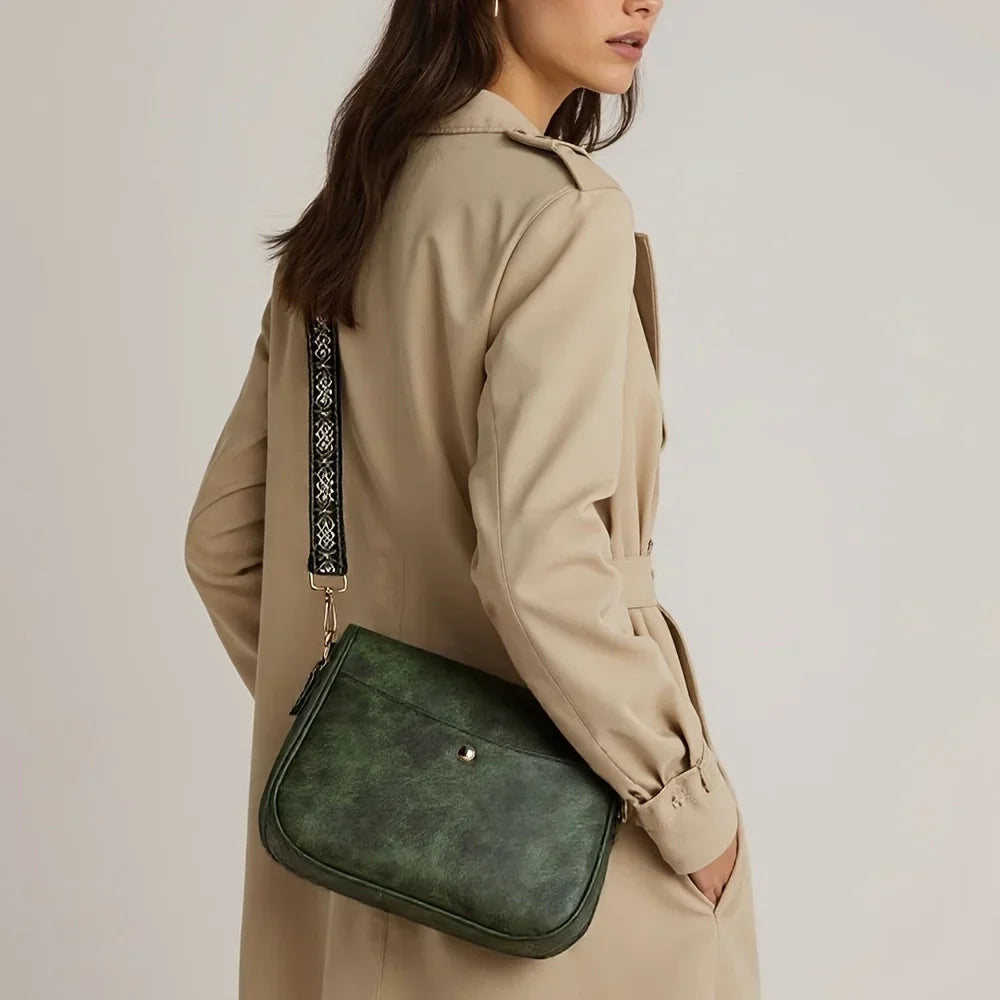 Bolso de hombro de cuero vintage