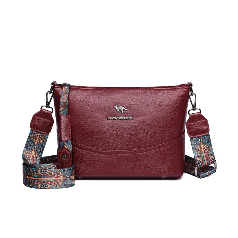 Bolso de hombro de cuero moderno