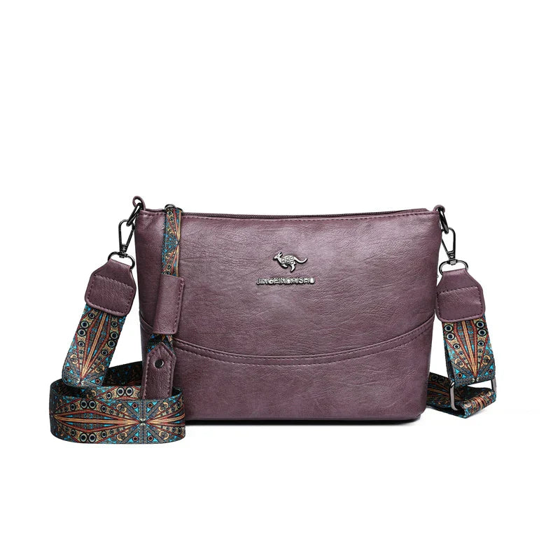 Bolso de hombro de cuero moderno