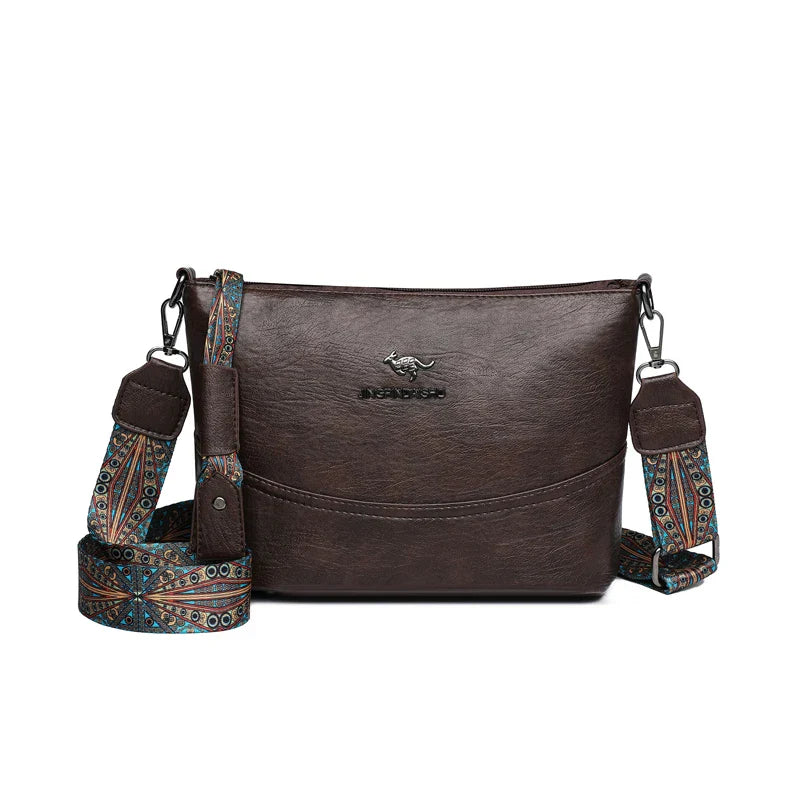 Bolso de hombro de cuero moderno