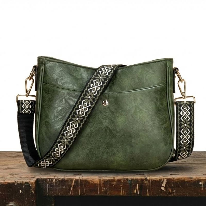 Bolso de hombro de cuero vintage